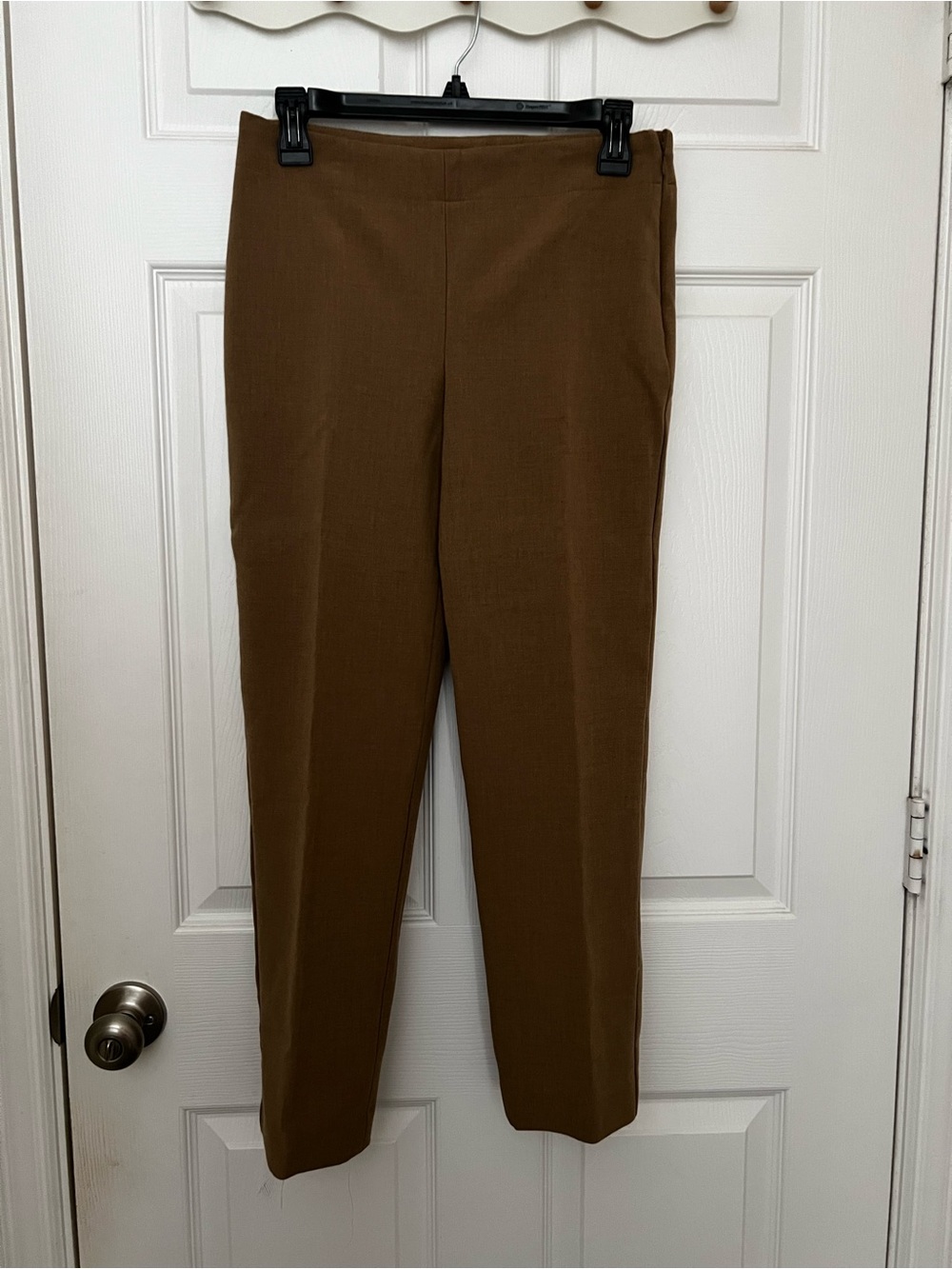 Talbots Petites Camel Straight-Leg Trousers